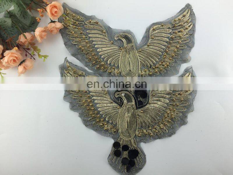 2017 custom double face sequin applique double side Patch