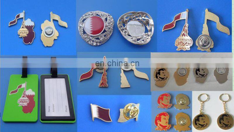 custom Qatar national flag lapel pin badge for national day gifts