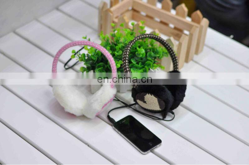 flower pattern knitting ear muff