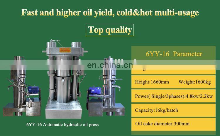 6YY-16 high efficiency moringa oil press machine flax seed oil mill machine