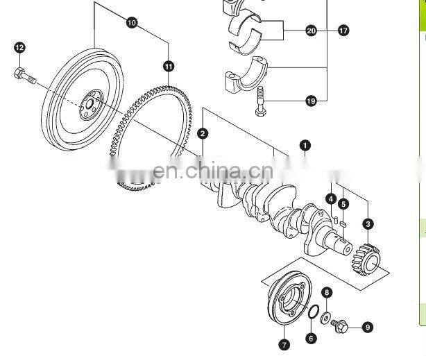 4TNE98 flywheel ring gear diesel engine parts