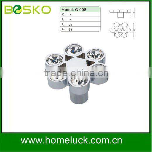 diamond knob and drawer knob with crystal