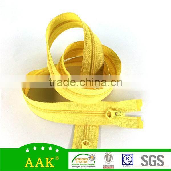 AAK ZIPPER #3Nylon woven coil two ways open end zipper separating zipper
