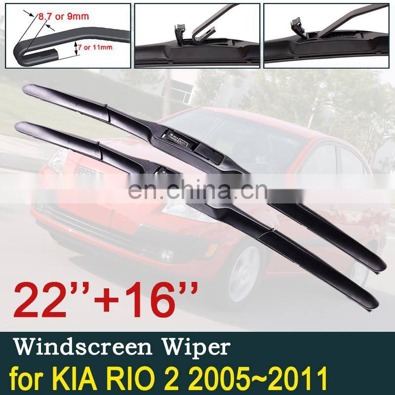 for KIA RIO 2 2005~2011 2006 2007 2008 JB Car Wiper Blades Car Accessories Stickers Front Windscreen Windshield Wipers Blade