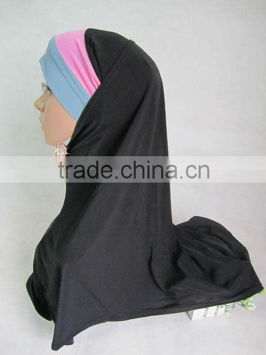 A560 fashion TWO PIECES elastic MUSLIM lycra HIJAB