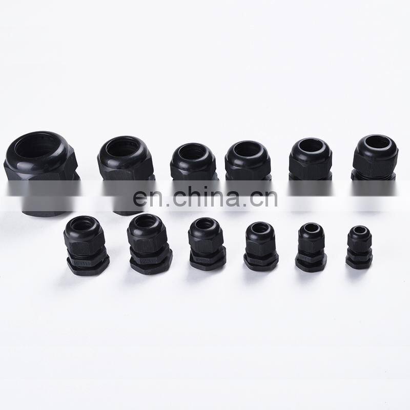 Nylon Cable Glands Waterproof Nylon Plastic Cable Wire White Black Glands Connector plastic Cable fixed head
