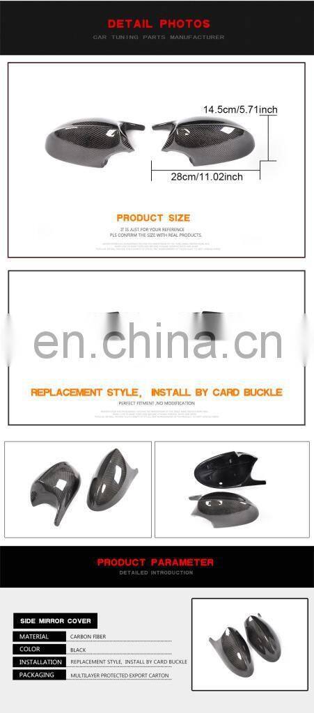 M3 Replacement  Carbon Fiber Side Mirror Cover for BMW 3 Series E90 E91 E92 E93 2005-2007
