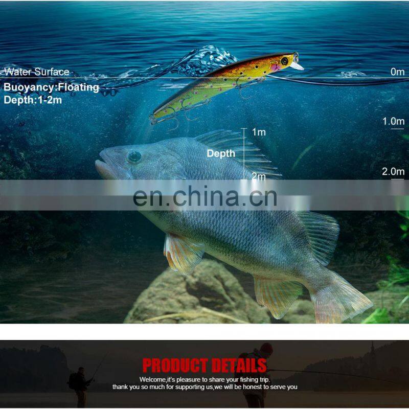 15cmlure baitVIBHard bait bionic water pulling bait 27.5gfish lead sea fishing lure Suspending jerkbait fishing artificial minno