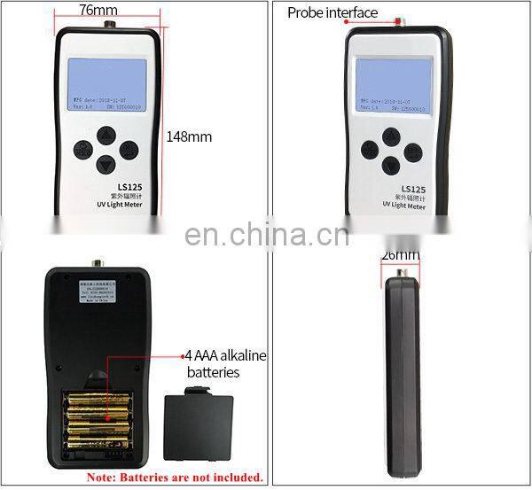 LS125 UV Light Meter UV Light Tester For 365NM 395NM UVA LED UVC Probes