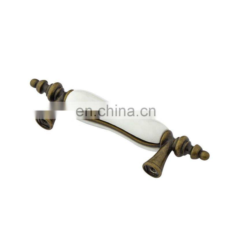 Ceramic Zinc Alloy Cabinet Drawer Door Handles Pulls