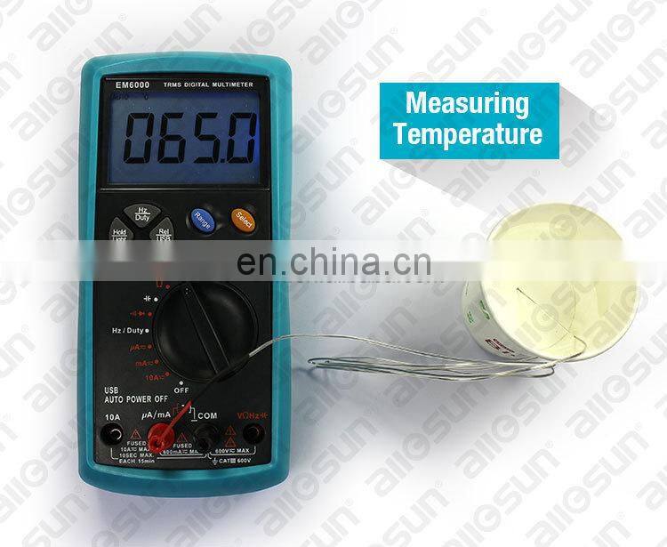 all-sun EM6000 Professional True RMS digital multimeter 3 5/6-digit LCD display multimeter max/min value recording tester
