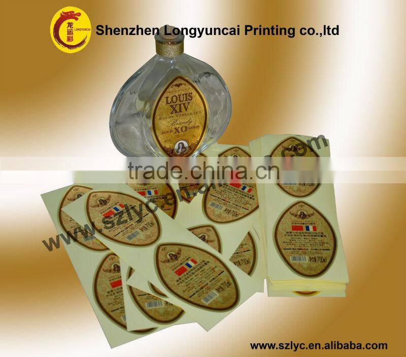 customized competitive price labels printing made in shenzhen OEM printing factory