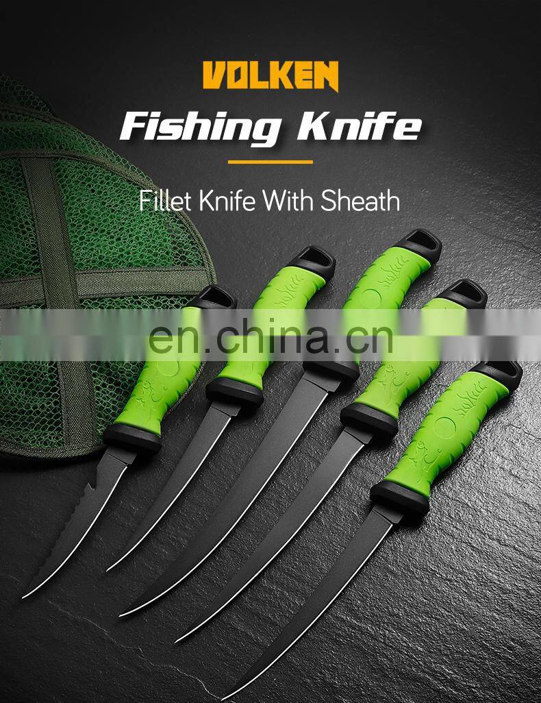 High Quality Outdoor Sports Equipment Knives For Fishing Willet Knife Fishing TPR&ABS Handle Black