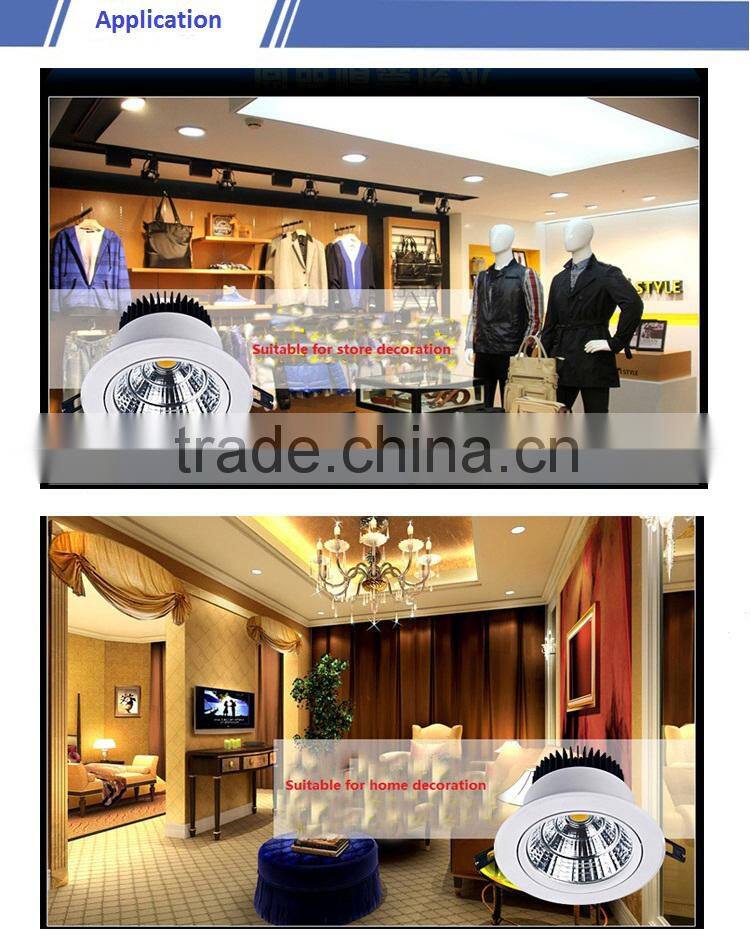 2015 Top selling modern designs 100V-240V IP65 smd 7W/9W/12W/15W recessed down lights led