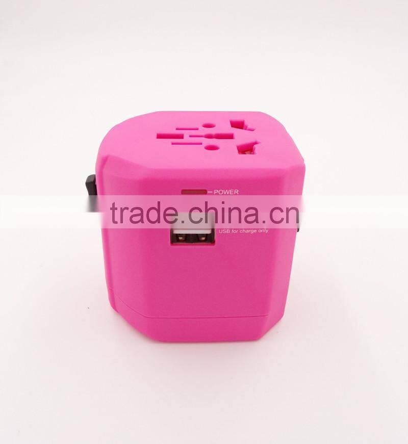 Rubber Coating CE ROHS Approved uk to australia power adapter/uk to china plug adapter/uk to euro plug adapter
