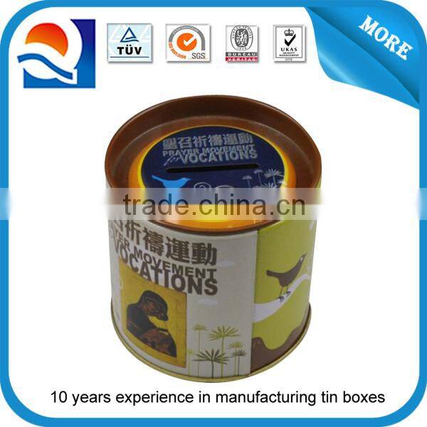 SGS approved round shaped coin bank high-grade coin bank