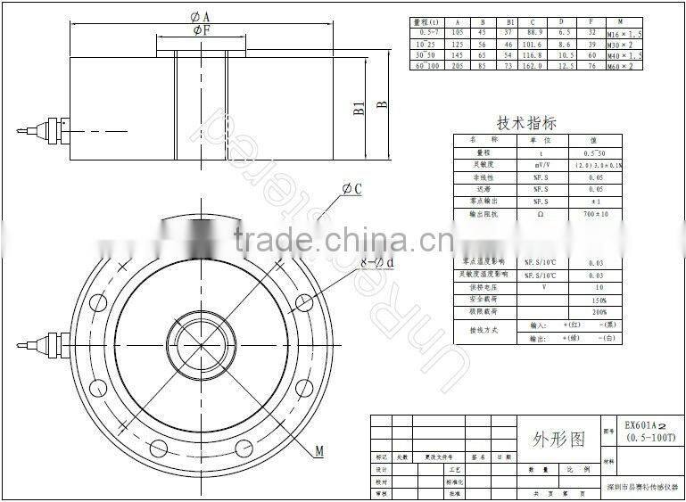 IP68 temperature sensor 0-10v of steel alloy