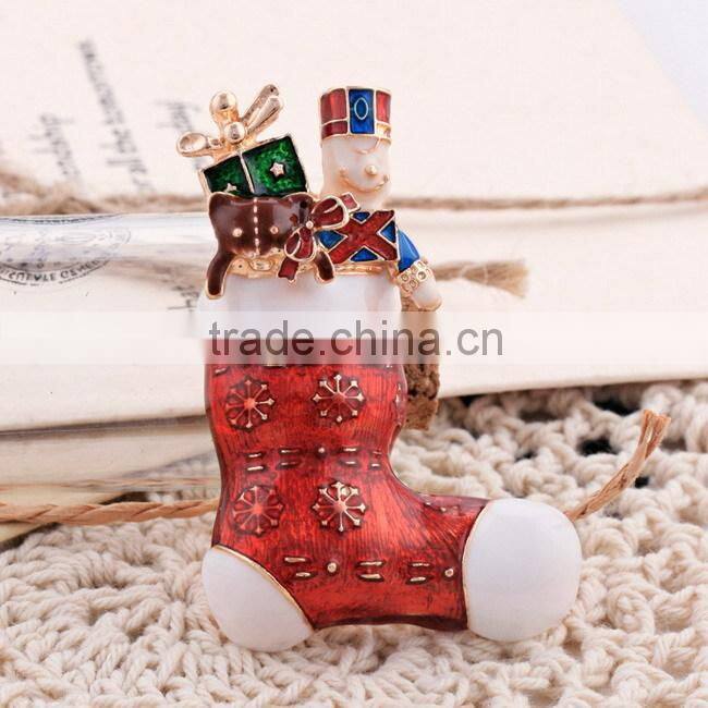 zinc alloy Metal women dress shoe christmas brooch