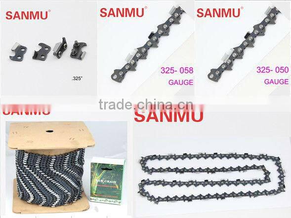 Best selling 325 saw chain,chainsaw spare parts,steel saw chain roll chain