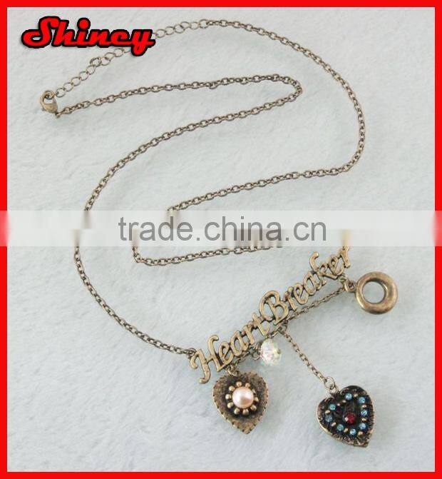 alloy colorful enamel gold chunky chain necklace,girls chunky necklaces