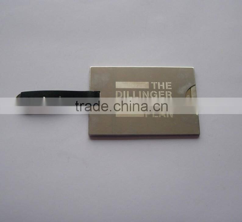 Metal Rectangle Bag Tags with Printed Logo