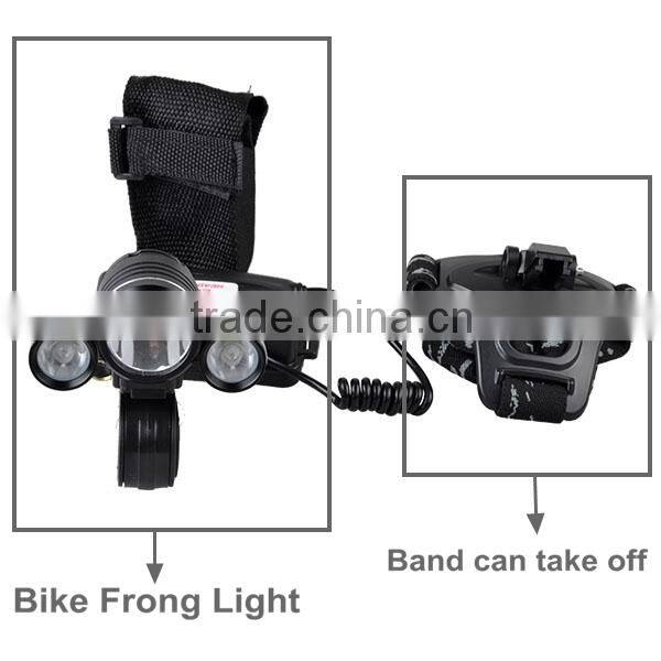 Outdoor High Power 3 LED 3000lm 3 Models waterproof Hunting Headlamp