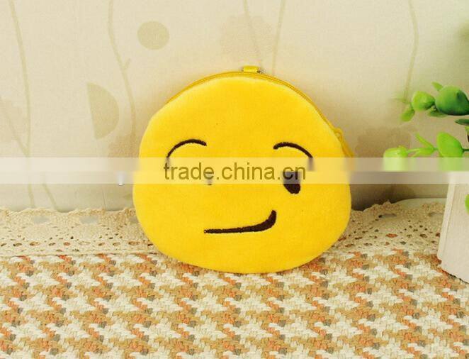 2015 hot sale emoji Coin Purse wallet emoji, hot sale 12 style emoji plush wallets