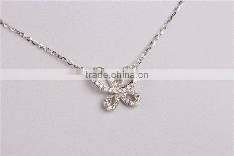 Dubai jewellry butterfly necklace girl's silver sterling necklace fashion jewelry