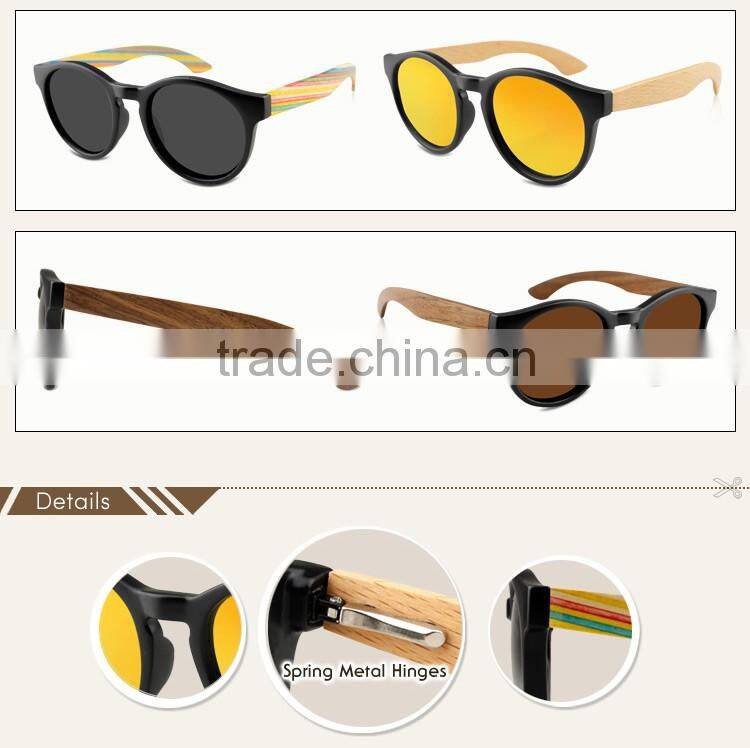 2016 FDA Wholesale Mirror Polarised Lens China Plastic Bamboo Sunglasses Custom Logo Wooden Sunglasses