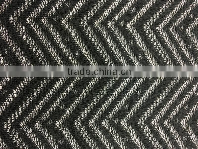 china supplier TR coarse knit fabric in vee design for dresses