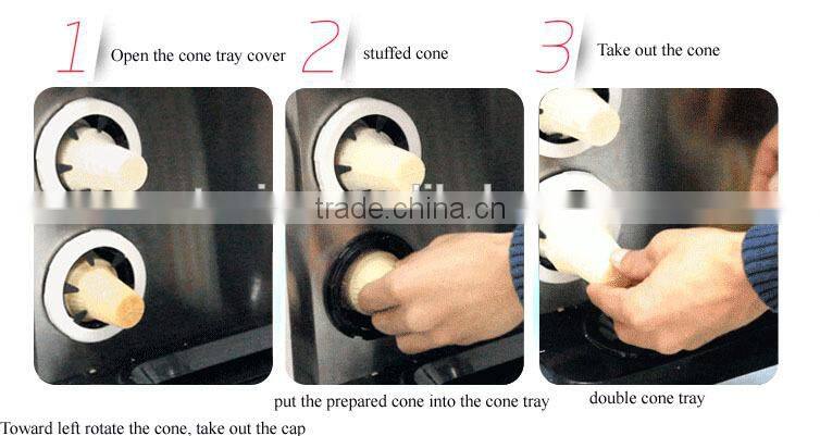 2015 New type soft ice cream maker with cone tray