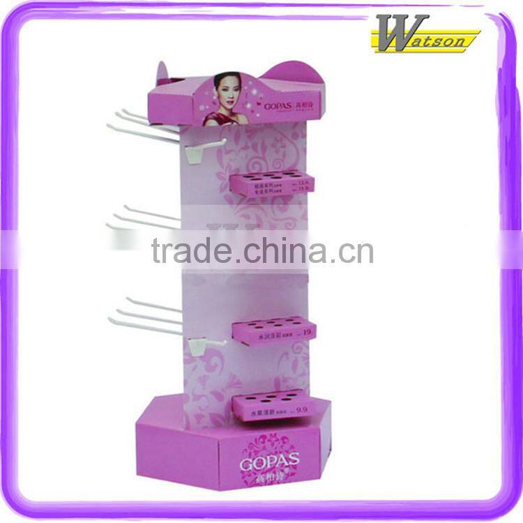 Promotional chocolate paperboard Hook Floor Display shelf for store