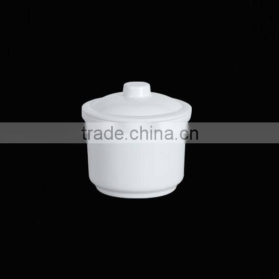 Round melamine bowl with lid