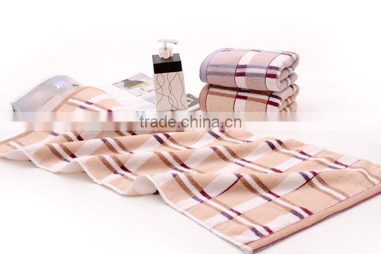 hot sale good qulity 100% cotton face towel wholesale plaid towel