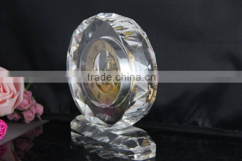 luxury round crystal glass watch glass base business gifts souvienir gifts