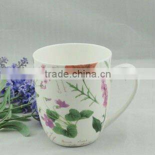 High-grade Romantic colourful handpaingting bone china coffee cup,ceramic mug cup