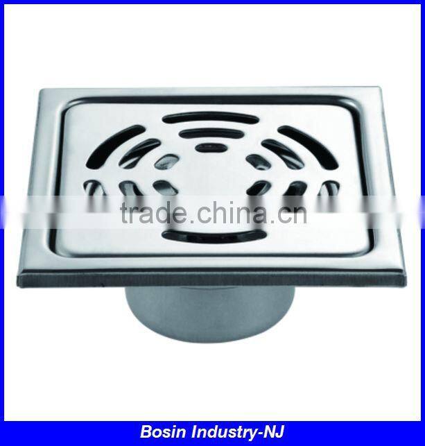 stainless steel with round design cover floor drain strainer basket