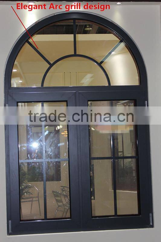 New style aluminum arc window design