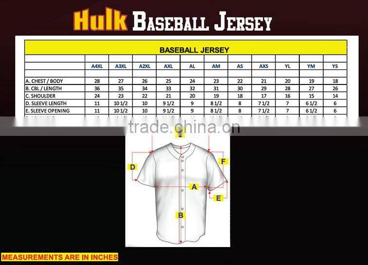 Sublimation base ball jersey with logo embroidery