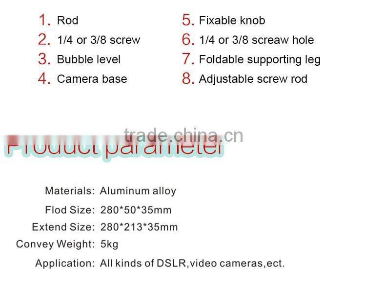 Professional factory directly high quality aluminium alloy mini slider parallax for photography video shooting
