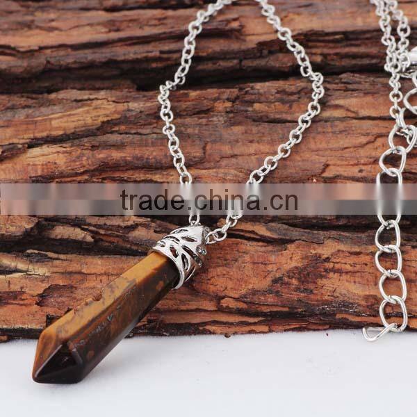 Amazing Cheap Gold plated Chain Necklace Natural Quartz Necklace for Gifts