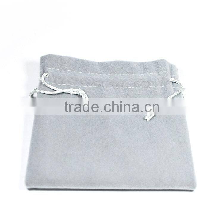Grey Velvet Bracelet Pouch