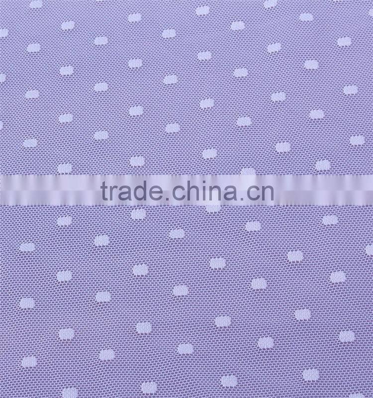 Wholesale factory price allover nylon polka lace fabric for lades underwear