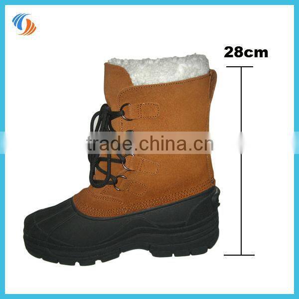 2013 fashion leather snow boots