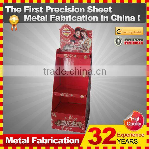 Kindle Professional Customized display shelf/cosmetic corrugated cardboard unit rack/paper shelf flooring stand display rack