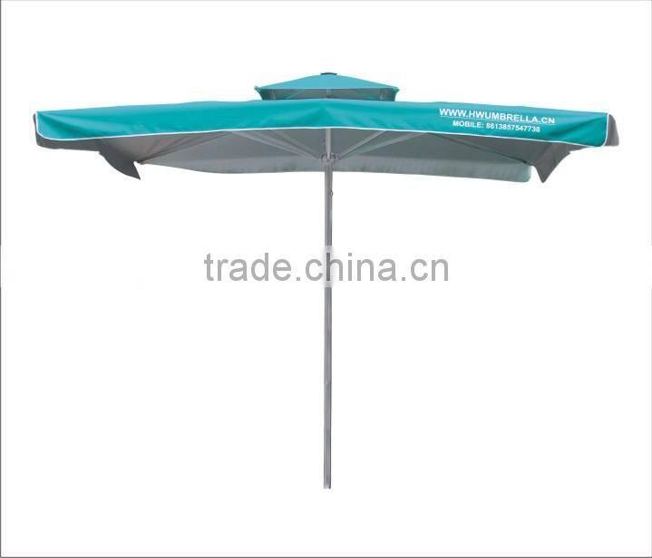 aluminum pole dia 3M umbrellas patio outdoor large sun umbrella beige fabric promotional beach umbrella