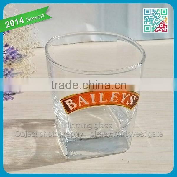 whisky cup round mouth whisky cup new style whisky glasss with thick quare bottom