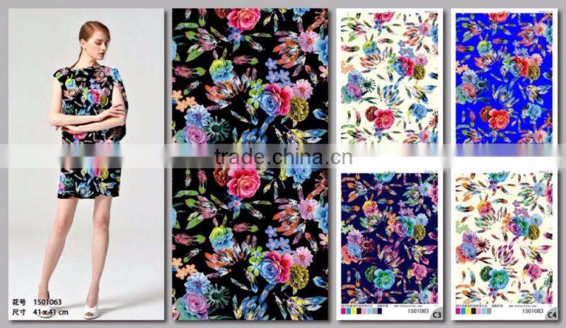 Hot selling rayon printing fabric for lady's fashion cloth