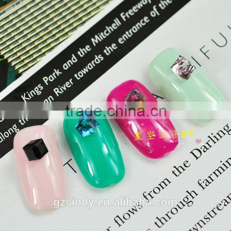 4mm nail art square diamond,3D geometric square diamond,square diamond ZX:CNS24