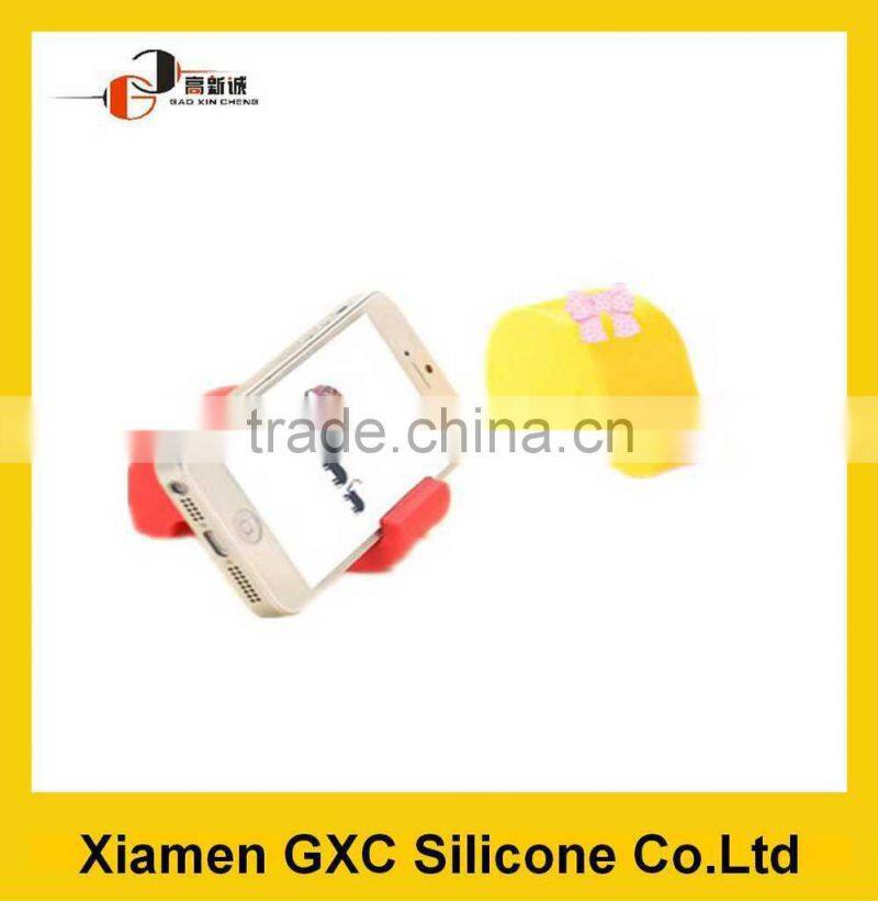 hot sale decorative silicone funny cell phone holder for desk